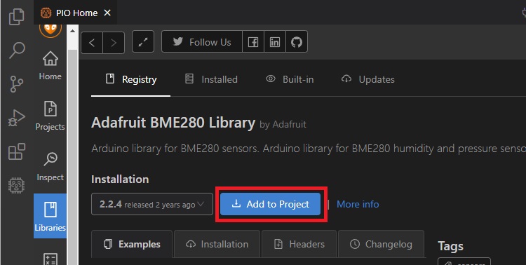 Add library to project VS Code