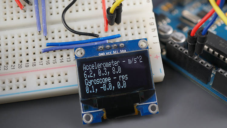 Arduino Board MPU6050 Module Accelerometer Gyroscope Temperature Sensor Demonstration