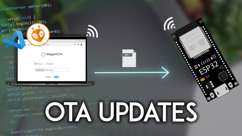 ESP32 OTA Over-the-Air Updates AsyncElegantOTA VS Code PlatformIO