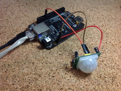 beaglebone black pir motion sensor