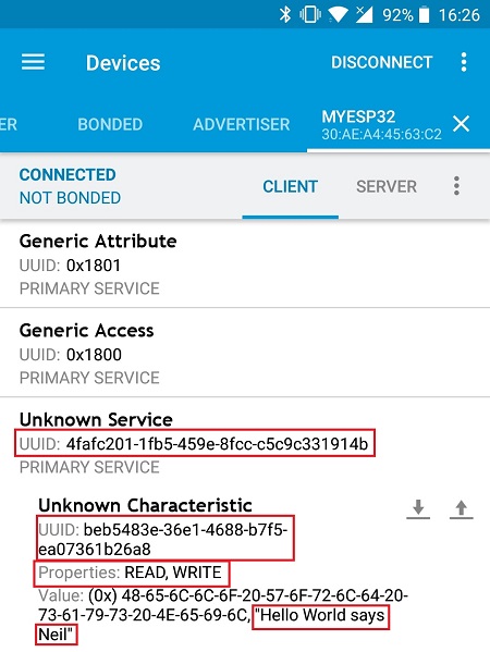 nRF Connect for Mobile from Nordic check UUID