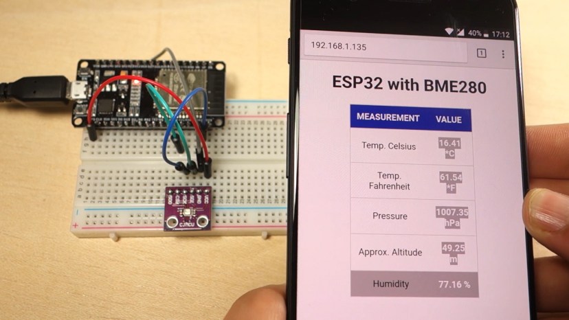 ESP32 Web Server with BME280 Weather Station