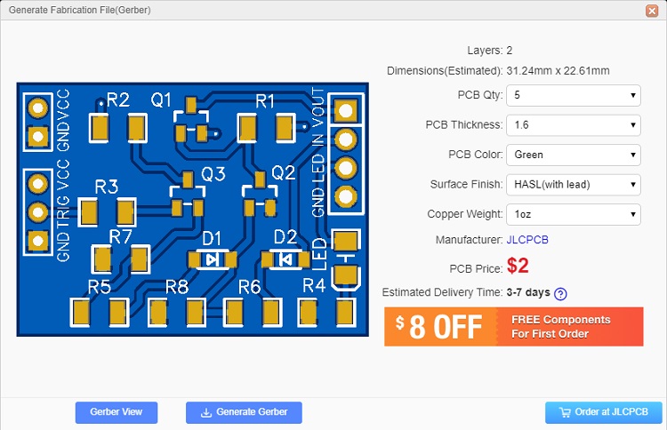 Auto Power Off Latching Power Circuit Order PCBs Export Gerber Files