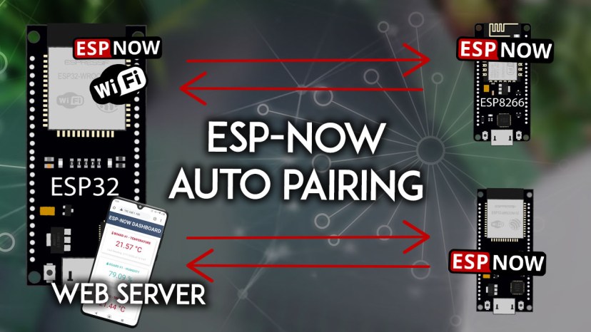 ESP-NOW Auto-pairing for ESP32 ESP8266 with Bidirectional Communication and Web Server