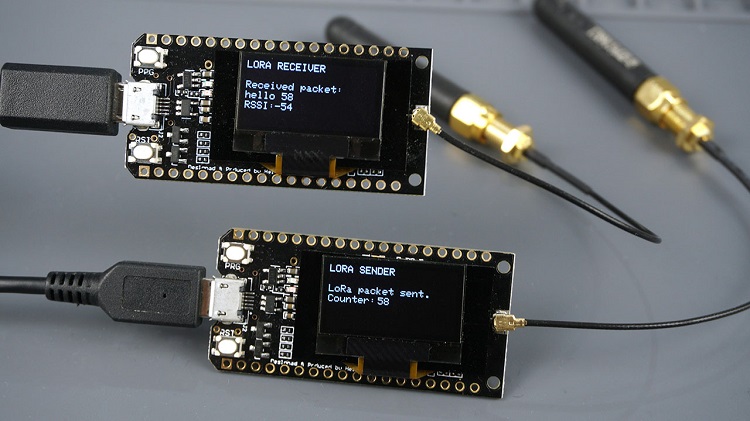 ESP32 built-in LoRa and OLED