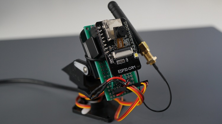 ESP32-CAM Pan and Tilt Assembled