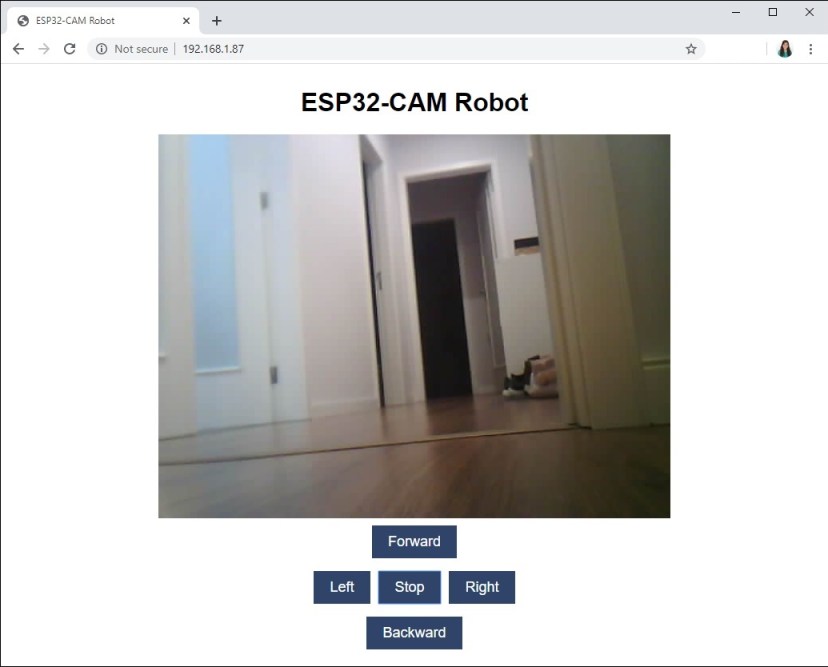 ESP32-CAM Web Server Remote Controlled Robot 2 Demonstration