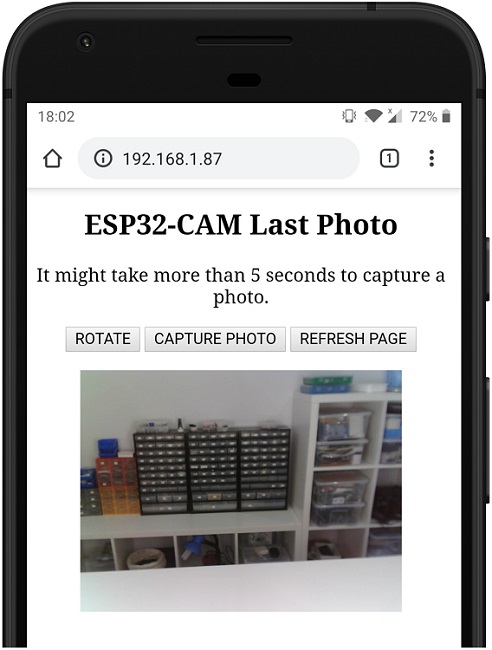 ESP32-CAM Take Photo and Display in Web Server