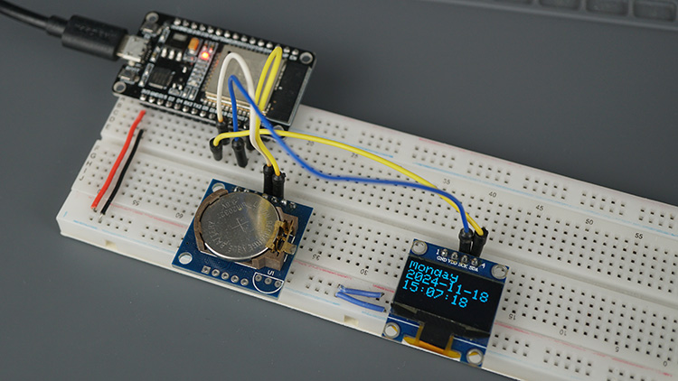 ESP32 Clock with RTC and OLED Display