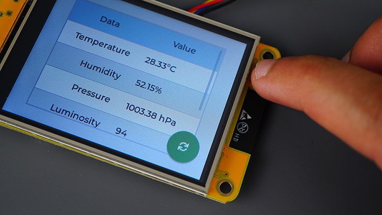 ESP32 CYD BME280 Sensor Data Table Demonstration LDR Sensor