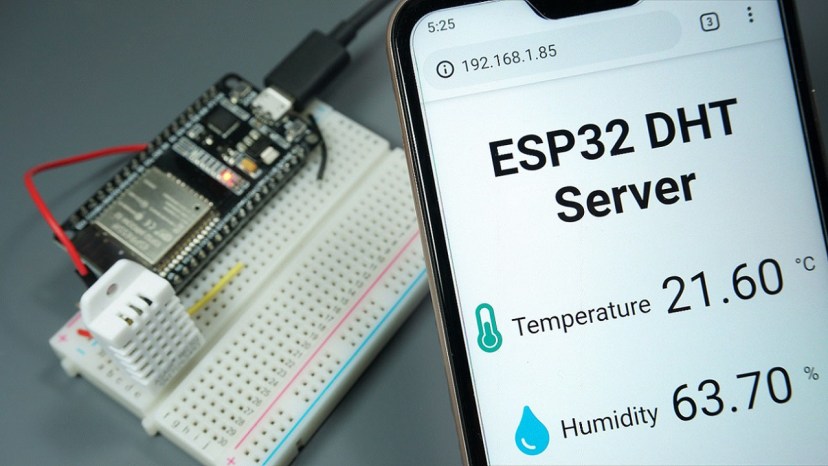 ESP32 DHT11/DHT22 Web Server - Temperature and Humidity using Arduino IDE