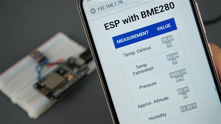 ESP8266 Web Server with BME280 Sensor in Arduino IDE