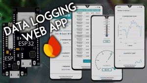 ESP32 ESP8266 NodeMCU Firebase Data Logging Web App with Gauges Charts and Table