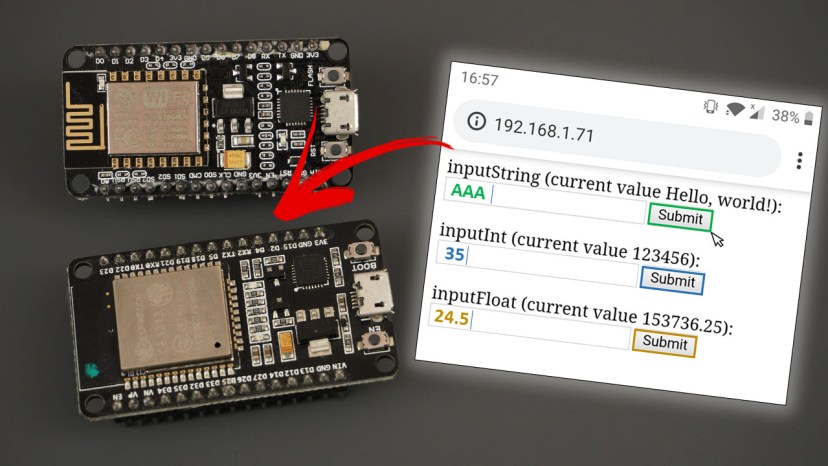 ESP32 ESP8266 Input Data on HTML Form Web Server using Arduino IDE