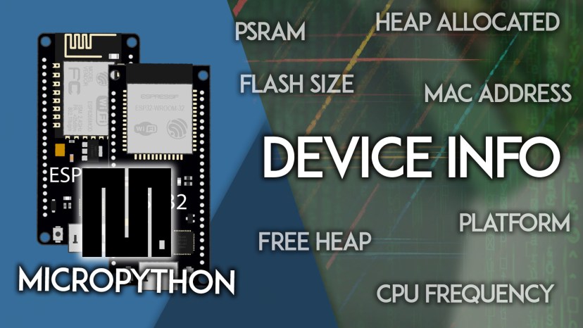 MicroPython: ESP32/ESP8266 Get Device Info CPU, MAC Address, Flash Size, PSRAM & More