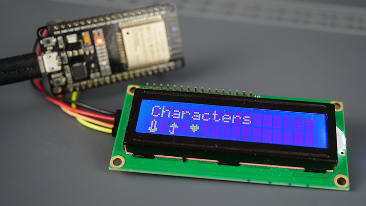 ESP32 with LCD Display Custom Characters MicroPython