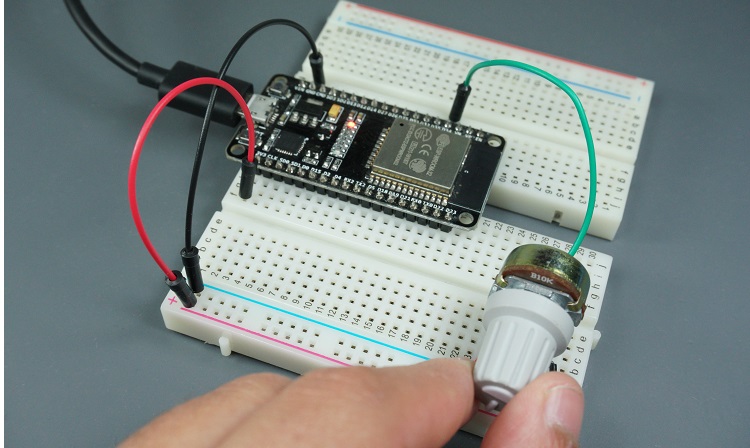 ESP32 ESP8266 Analog Readings with MicroPython circuit schematic diagram
