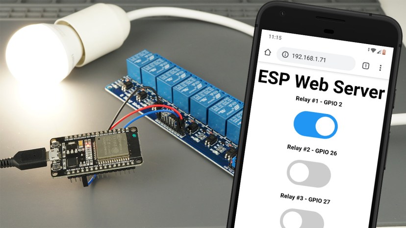 Control a Relay Module with an ESP32 (Web Server)