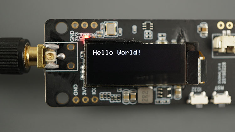 TTGO T-Journal ESP32 Board Control OLED Display Sample Message Hello World