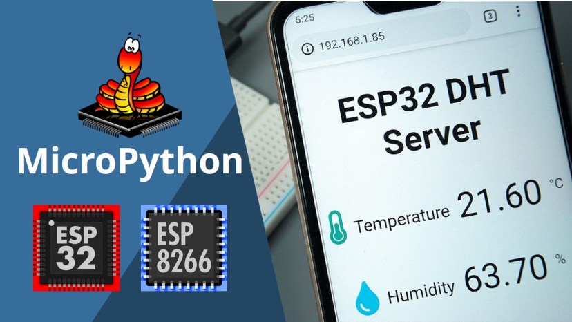 MicroPython ESP32 ESP8266 with DHT11 DHT22 Web Server Temperature and humidity