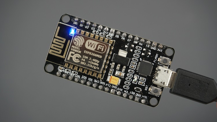ESP8266 NodeMCU board running blink LED example code Arduino IDE 2.0