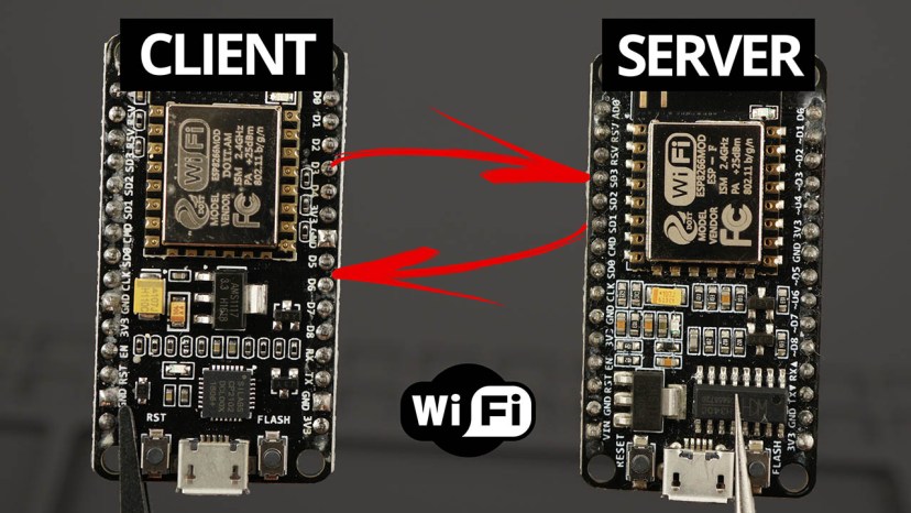 ESP8266 Client-Server Wi-Fi Communication Between Two Boards