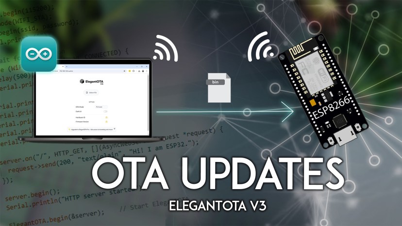 ESP8266 NodeMCU OTA (Over-the-Air) Updates – ElegantOTA Library with Arduino IDE