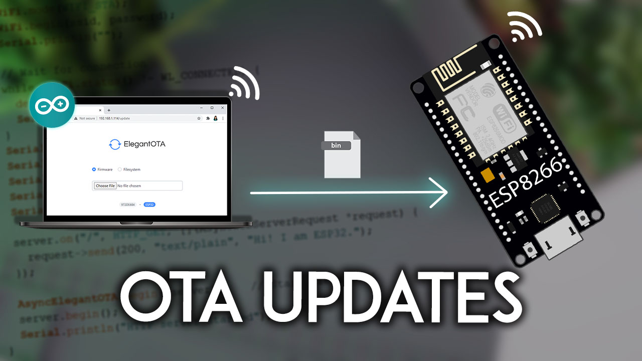 ESP8266 NodeMCU OTA Over-the-Air Updates AsyncElegantOTA using Arduino IDE