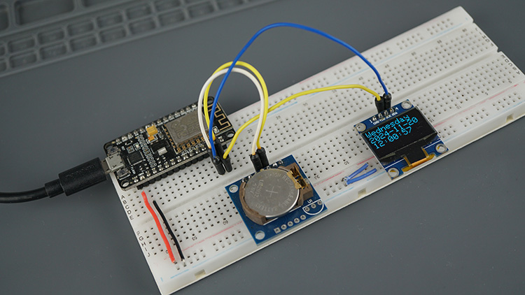 ESP8266 Clock with DS1307 RTC and OLED Display