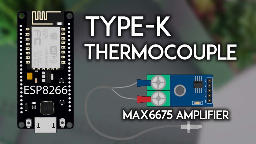 ESP8266 NodeMCU with K-Type Thermocouple with MAX6675 Amplifier