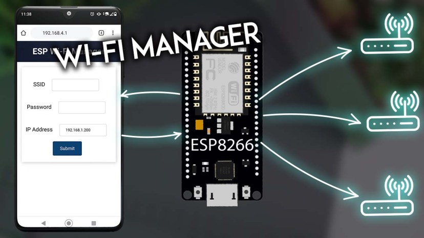 ESP8266 NodeMCU Create a Wi-Fi Manager AsyncWebServer library