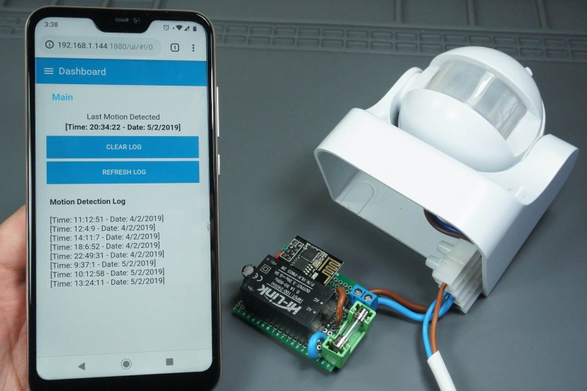 Hack a PIR Motion Sensor with an ESP8266