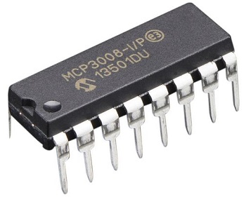 MCP3008 chip analog to digital converter