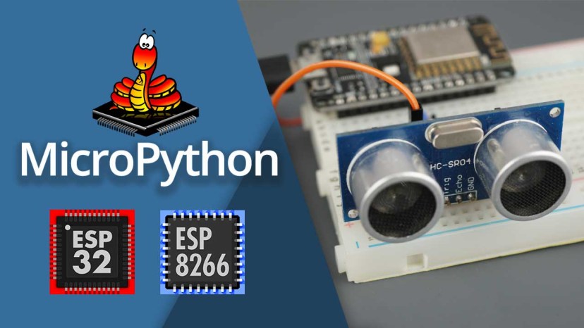 MicroPython HC-SR04 Ultrasonic Sensor with ESP32 ESP8266 NodeMCU Measure distance