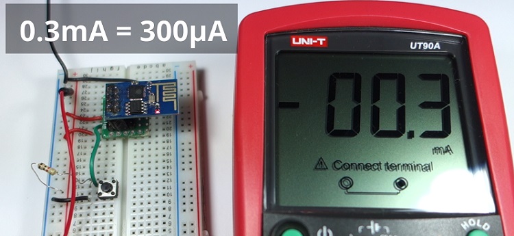 Measure Current in Deep Sleep Mode ESP8266
