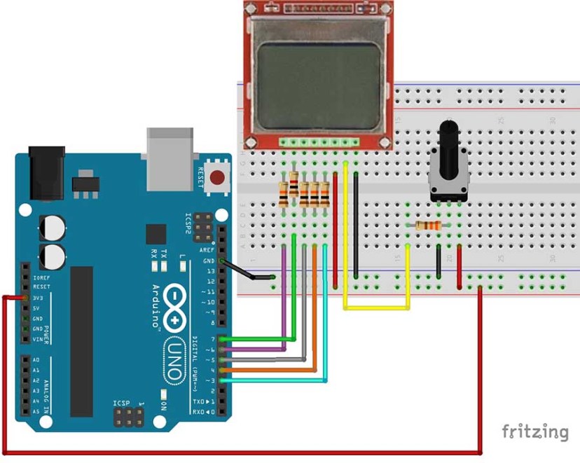 Nokia 5110 arduino