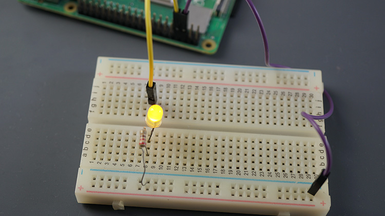 Raspberry Pi Blink LED On