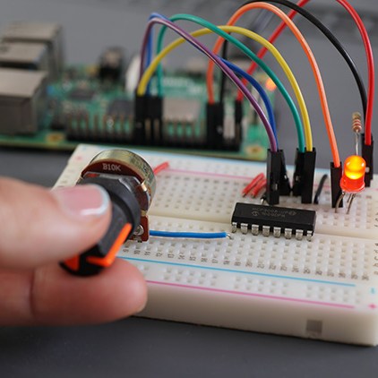 Raspberry Pi Control LED with Potentiometer