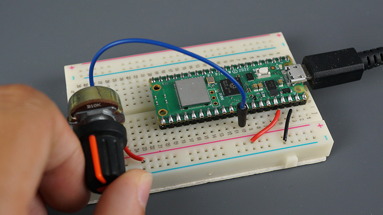 Raspberry Pi Pico Analog Read Adjust Potentiometer