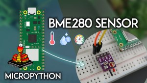 Raspberry Pi Pico with BME280 Get Temperature Humidity and Pressure MicroPython