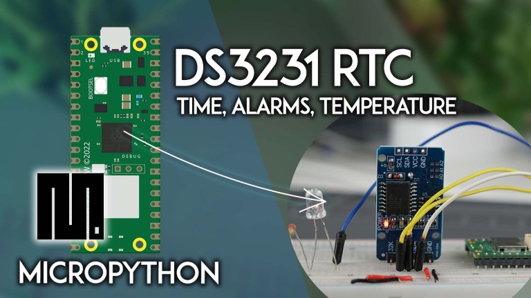 Raspberry Pi Pico: DS3231 RTC (Real-Time Clock) - Get Time and Set Alarms (MicroPython)