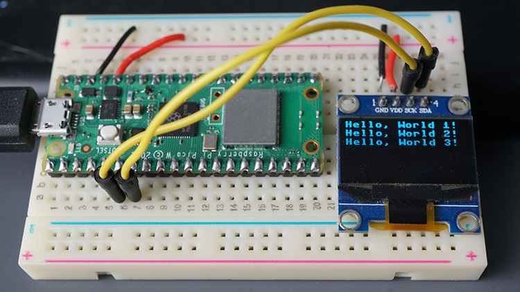Raspberry Pi Pico Hello World OLED Display