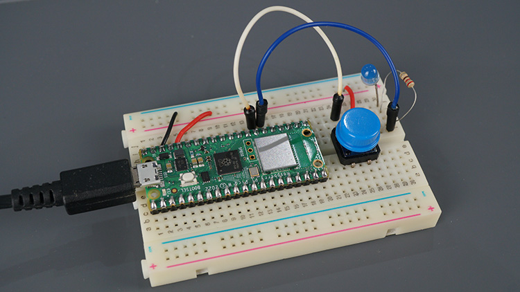 Raspberry Pi Pico LED Pushbutton Circuit