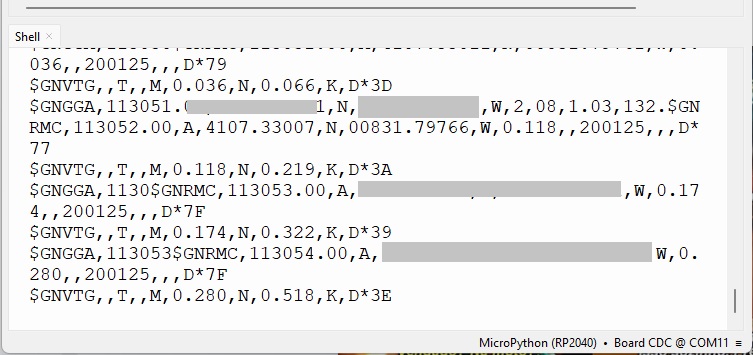 Raspberry Pi Pico with Neo-M8N GPS Module - Get Raw GPS Data