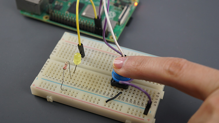 Raspberry Pi Control LED with pushbutton - released
