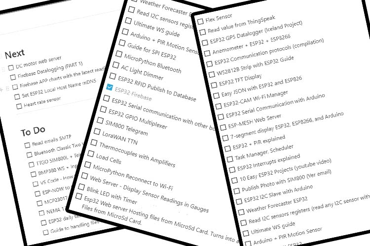 Tasks projects 2021 Random Nerd Tutorials