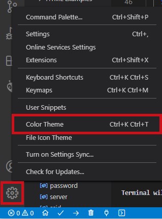 VS Code Select Different Color Themes