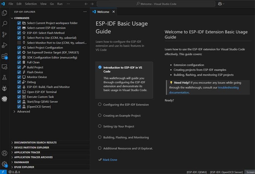 VS Code Preparing ESP-IDF Installation