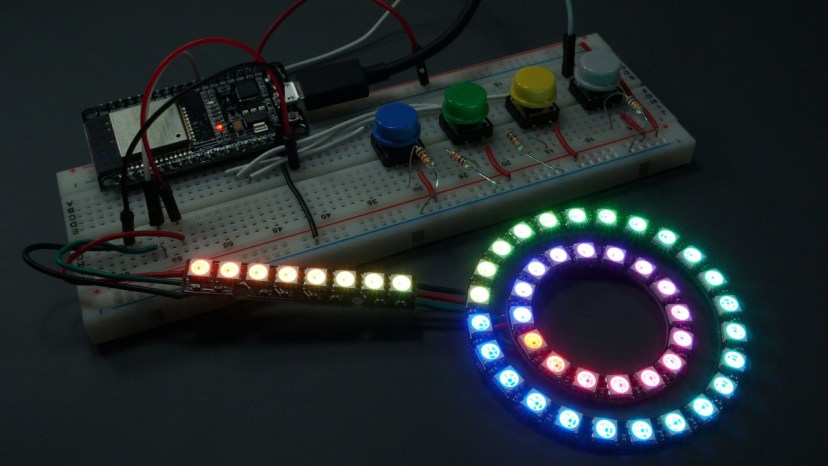ws2812b addressable rgb led micropython esp32 esp8266