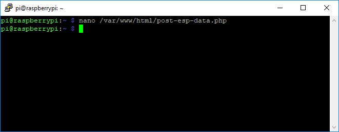 Raspberry Pi Save post esp data PHP file